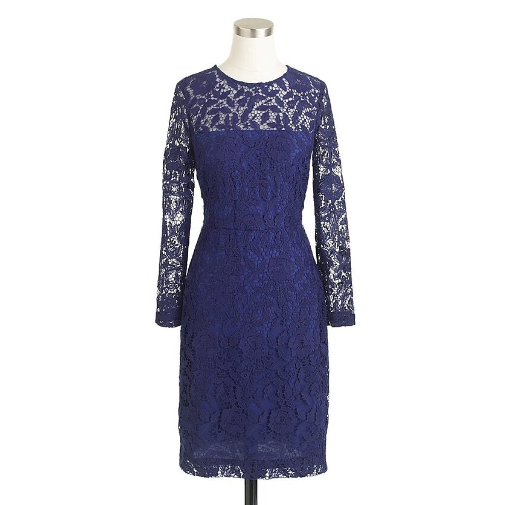 J. Crew Collection Floral Lace Shift Dress Size 8